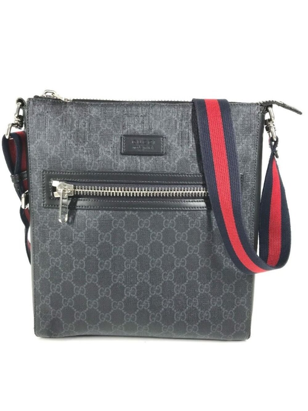 Gucci Shoulder Bag Courier GG Supreme Canvas Black